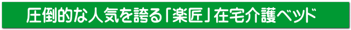 圧倒的な人気を誇る楽匠在宅ベッド